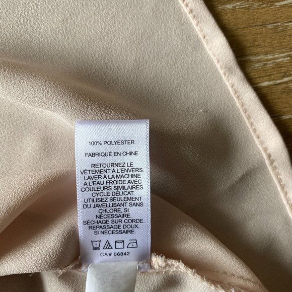 Express Embroidered and Netted Size XS Neutral Blouse - Picture 6 of 9